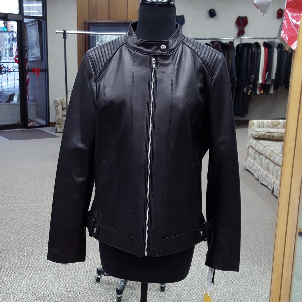 Mason & Cooper Short Black Lamb Leather Jacket